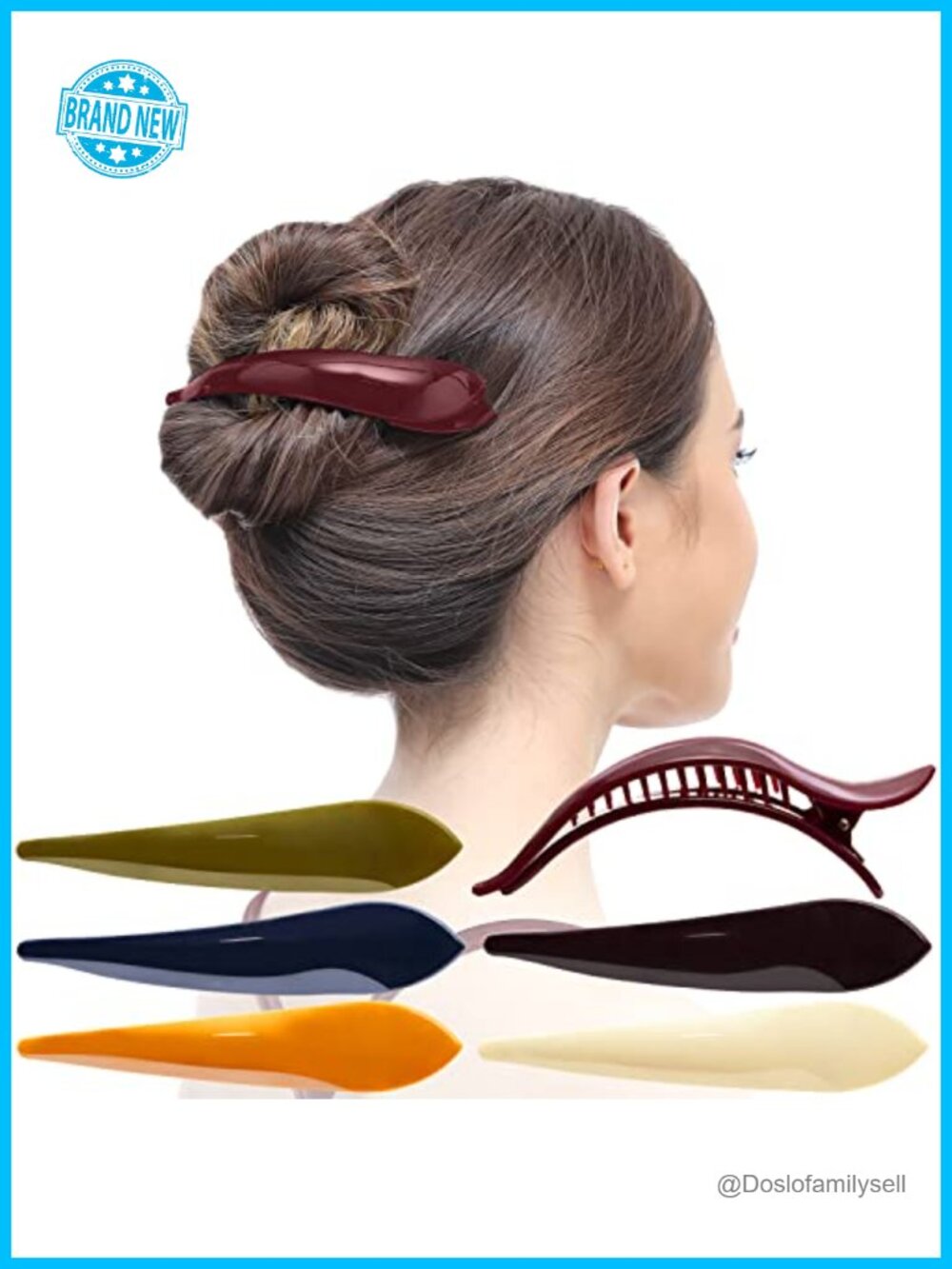 6 Pcs Duckbill Hair Clips for Women Alligator Medium Classic